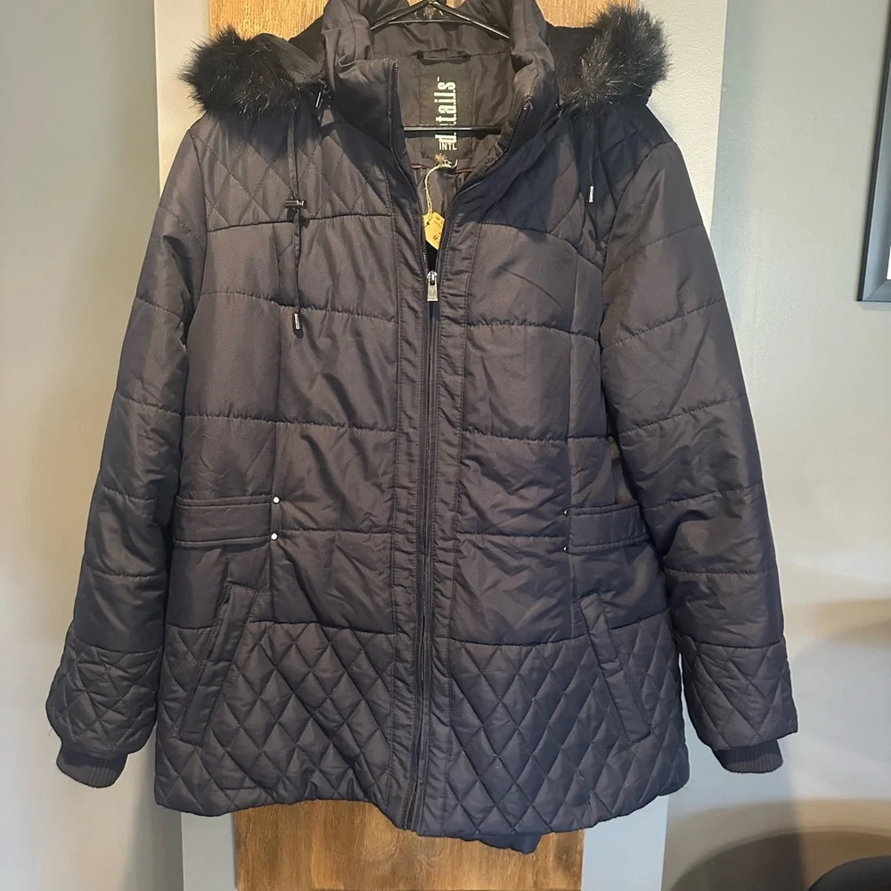d.e.t.a.i.l.s‎ Quilted Puffer Jacket - New without Tags, Blue - 1X